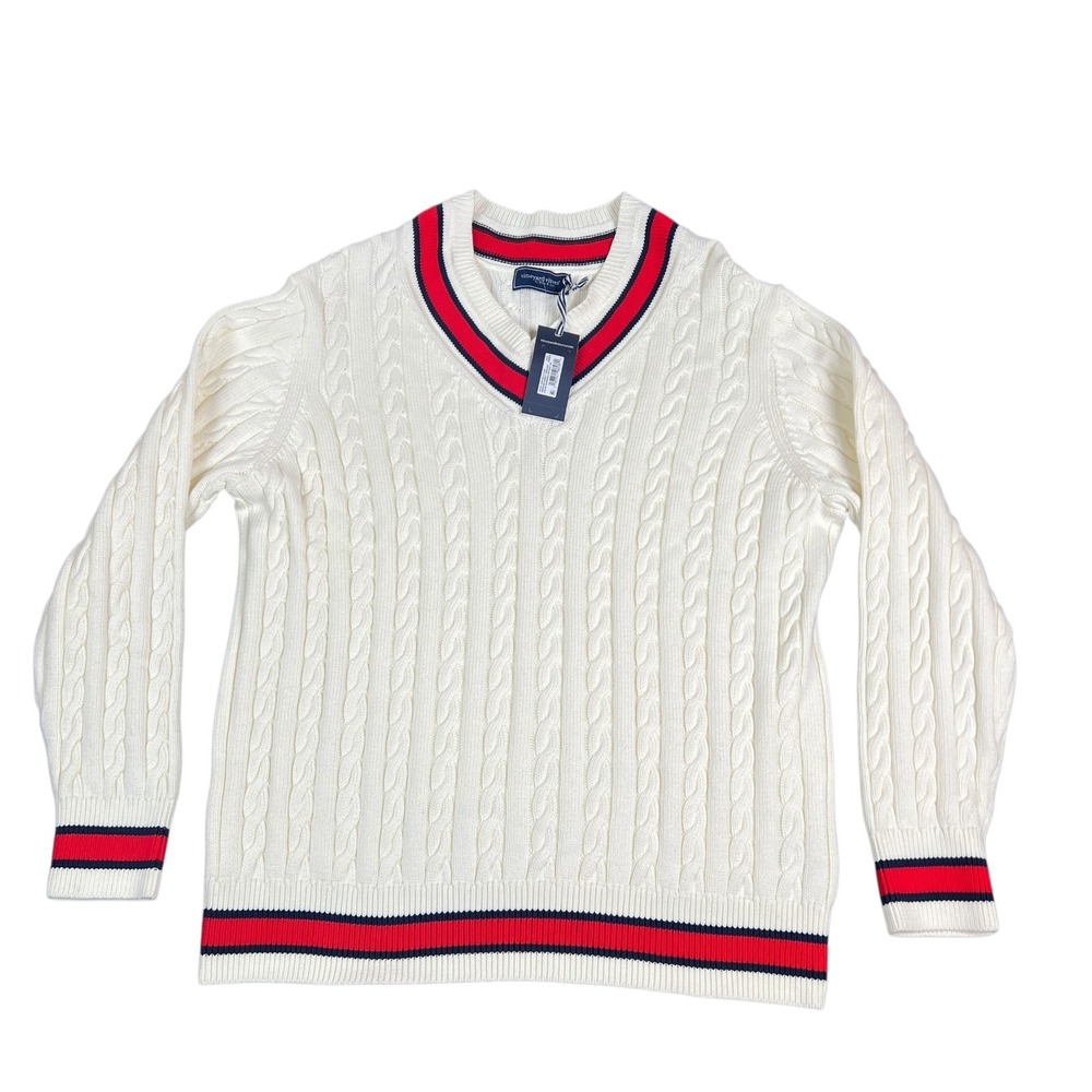 Vineyard Vines Tennis Sweater Mens XXL Pickleball Heritage Varsity V Neck $228